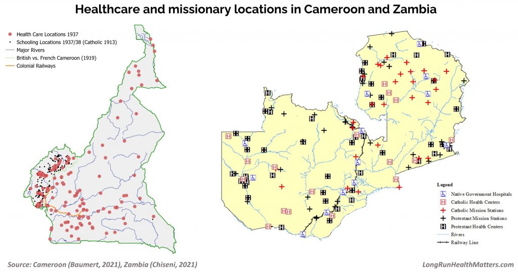 Health care schooling railways and Catholic Protestant Government hospitals