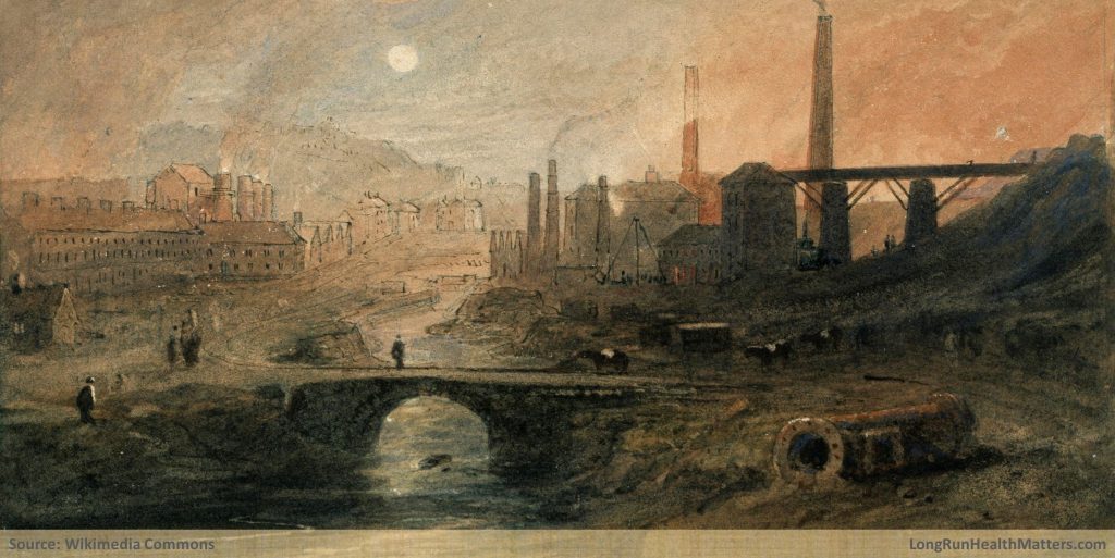 Industrialization health mortality Welsh ironworks