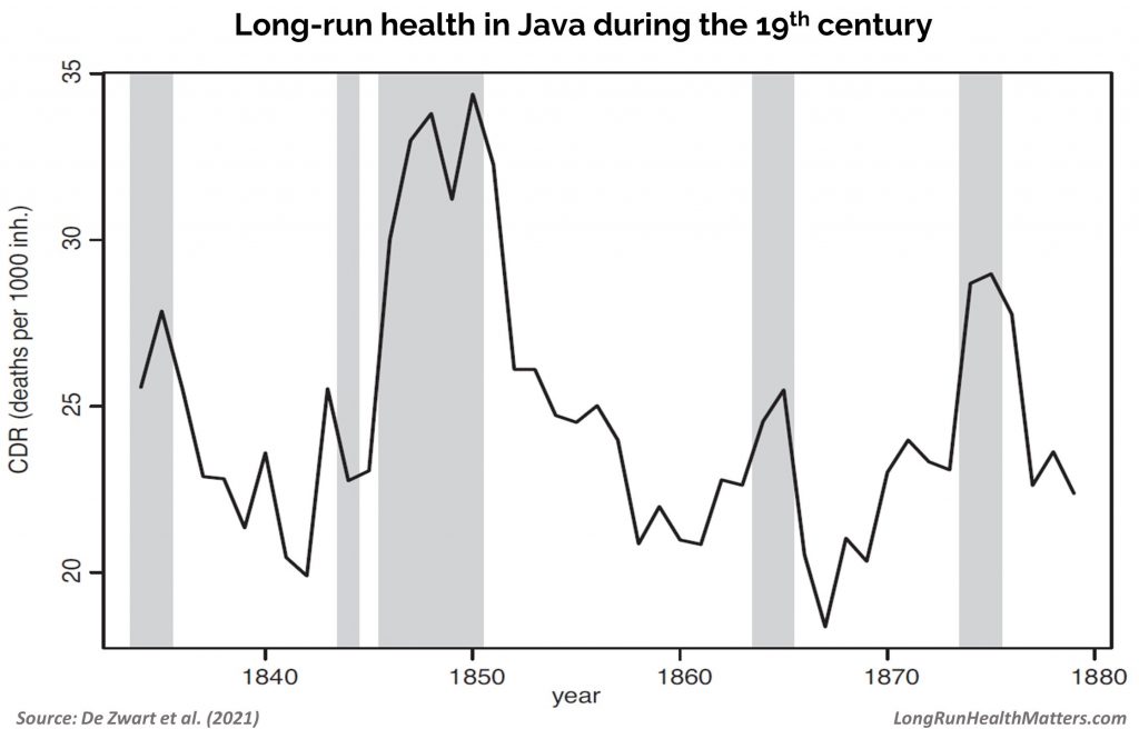 Death rates Java colony 19th century