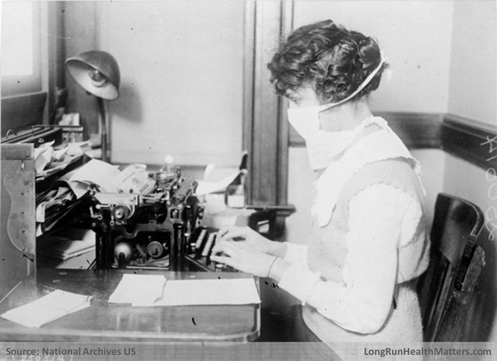 Influenza Pandemic Masked Typist
