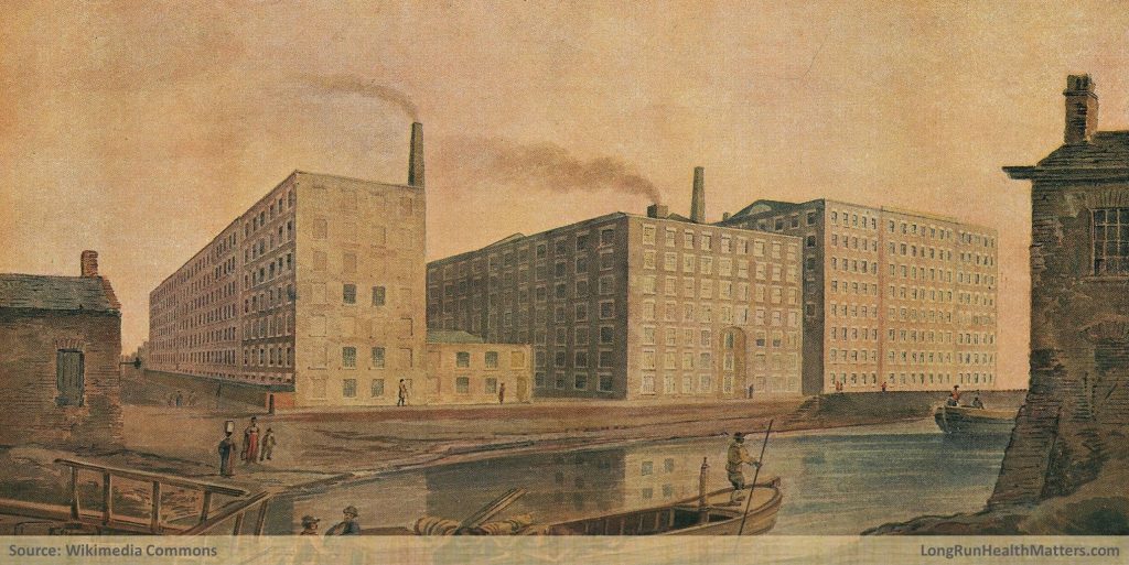 English industrialisation mills manchester pollution health