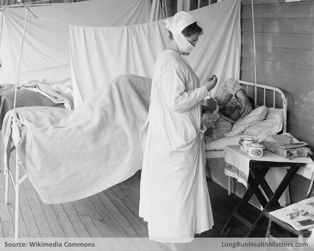 Poverty pollution mortality 1918 Influenza Germany nurse patient