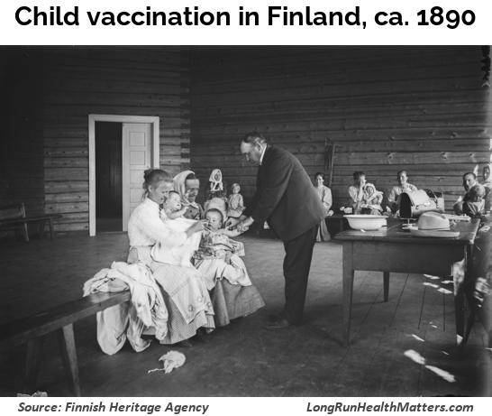 Child vaccination in Finland, ca. 1890